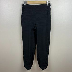 Athleta Brooklyn Lined Camo Jogger Pant Size 4 Lux Black Travel Athletic Active